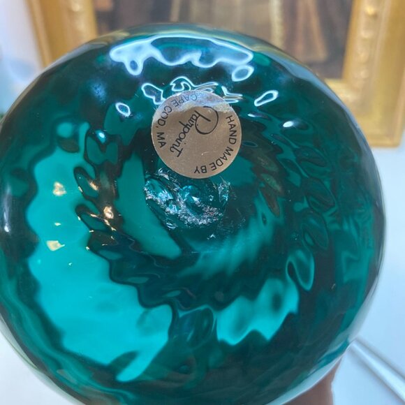 Pairpoint Nantucket Basket Handmade Painted Christmas Berries Leaves Eileen 2002 - Picture 8 of 10